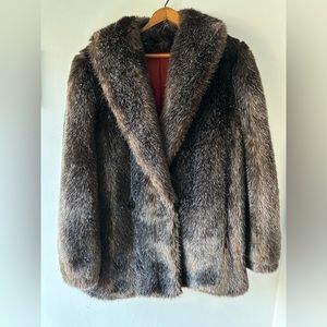 NWOT Vintage Faux Mink Fur Jacket Sz Sm